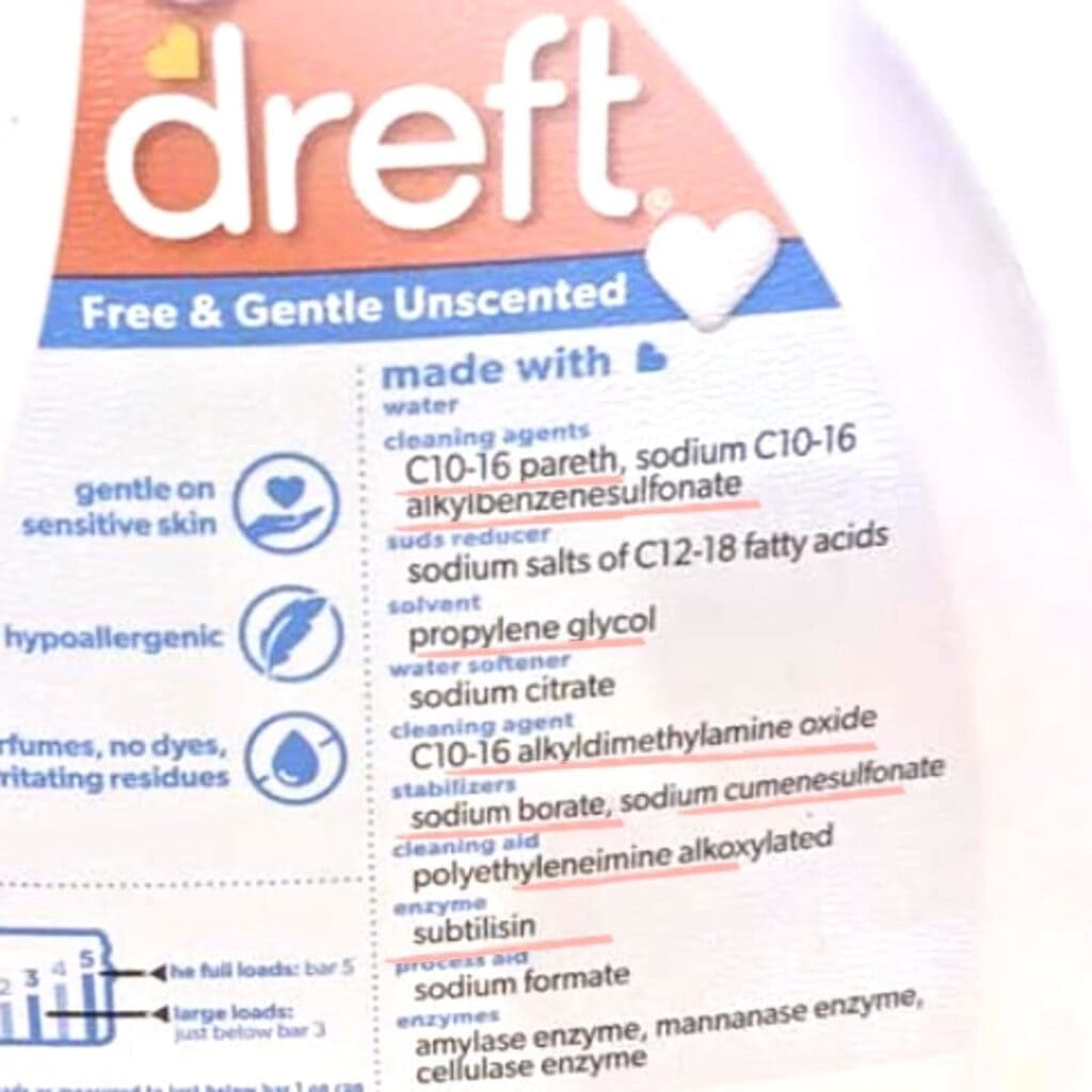 Dreft Baby Laundry Detergent Ingredients