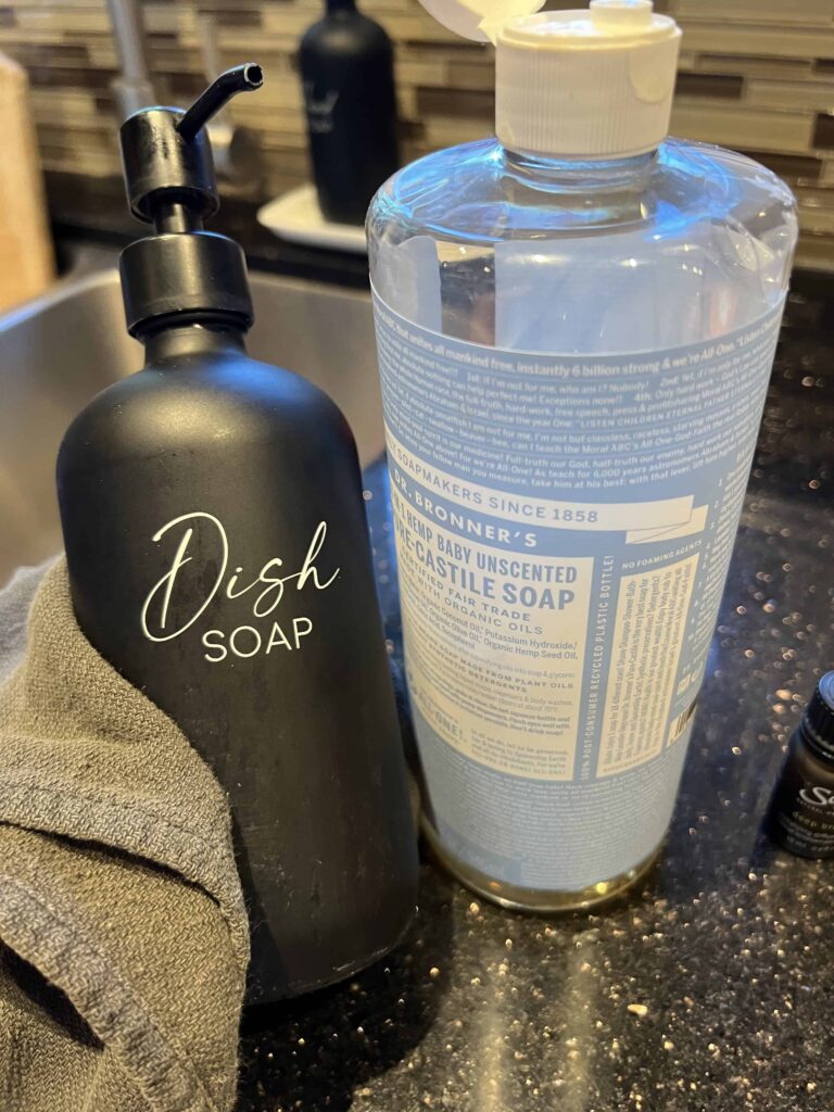 non-toxic dish soap recipe with Castille soap