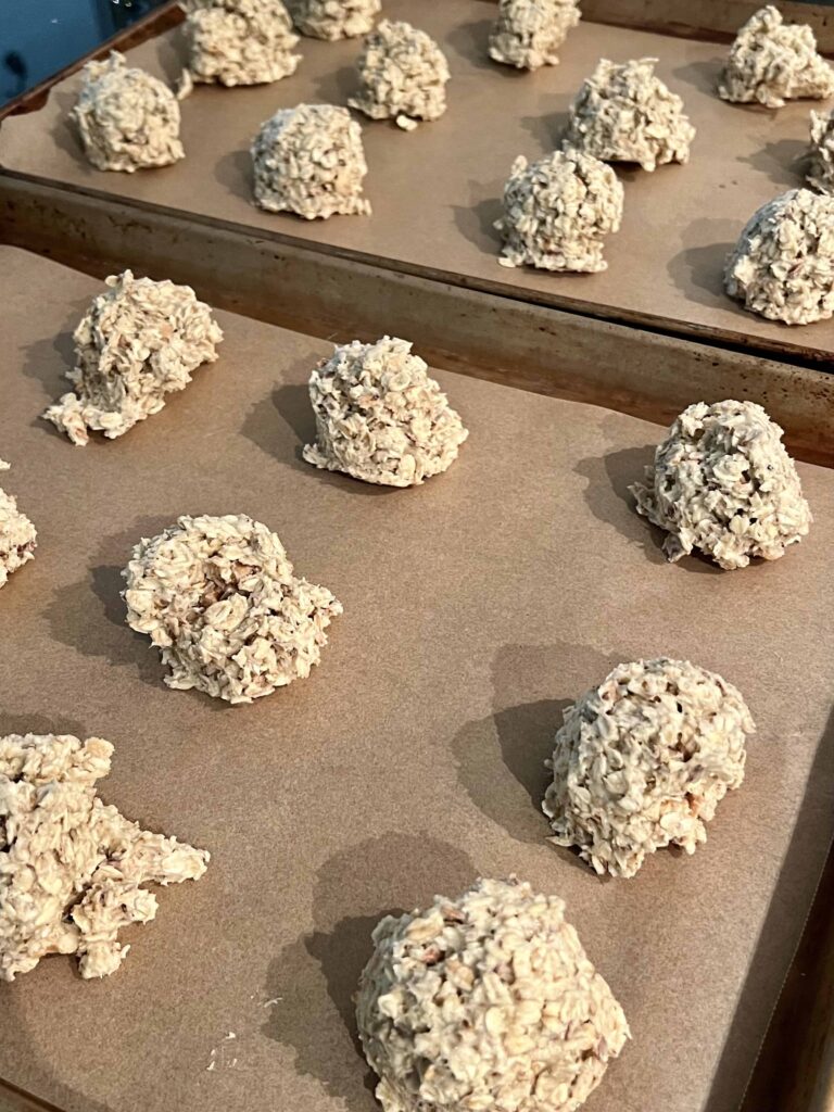 Cookies on a baking sheet