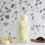 oil pulling cubes displayed in a glass jar